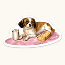 Sad Puppy Milk Cake Sticker