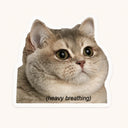 Heavy Breathing Cat Sticker