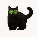 Black Cat Meow Sticker