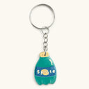 Green Soda Bottle Keychain