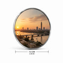 Round Travel Photo Mirror — Wide-Angle Pocket Mirror, 7.5 cm