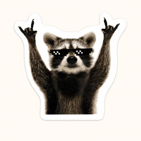 Rock Raccoon Sticker