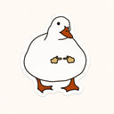 Shy Duck Meme Sticker