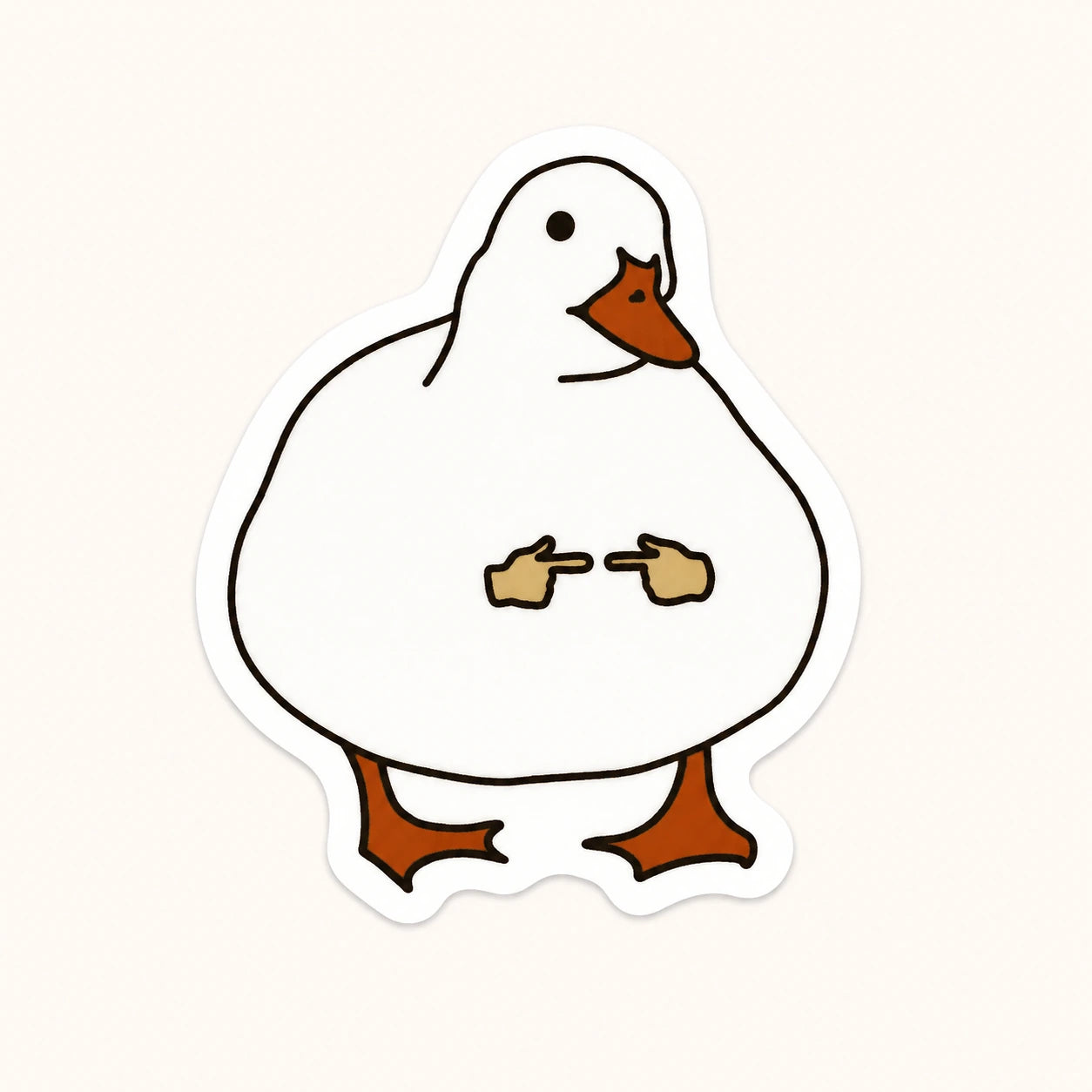 Shy Duck Meme Sticker