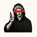 Hooded Statue Sticker