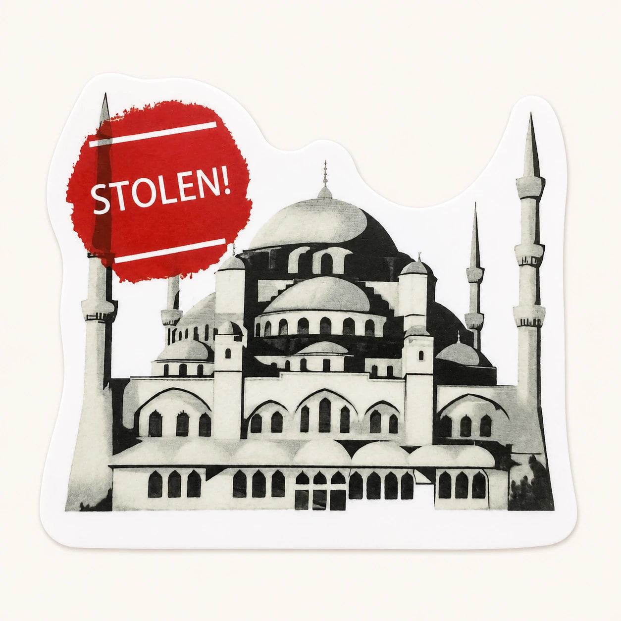 Stolen Mosque Sticker