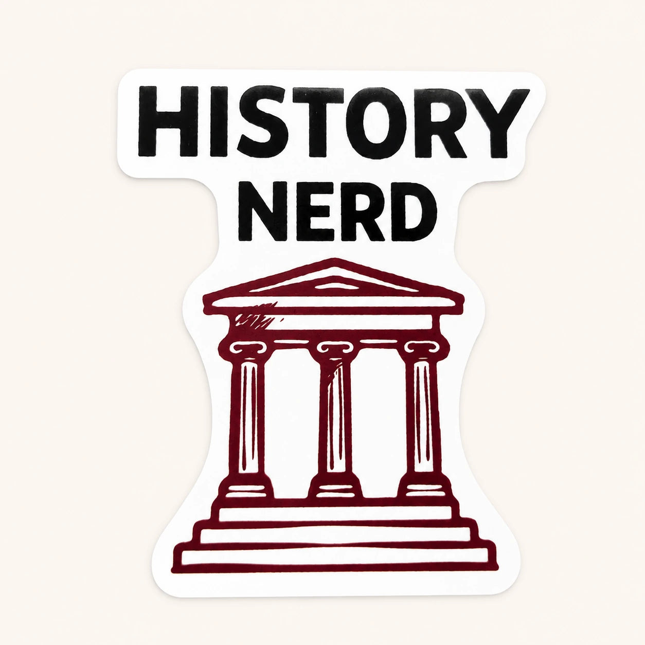 History Nerd Building Sticker