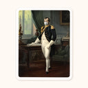 Masked Napoleon Portrait Sticker