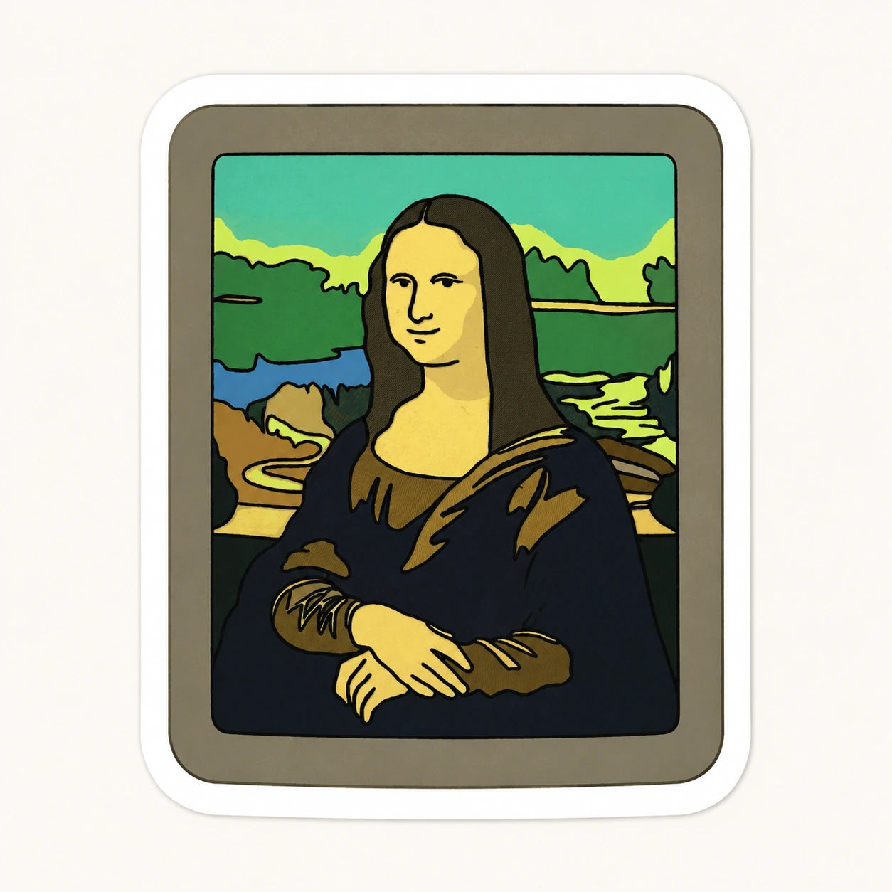 Mona Lisa Pop Art Sticker