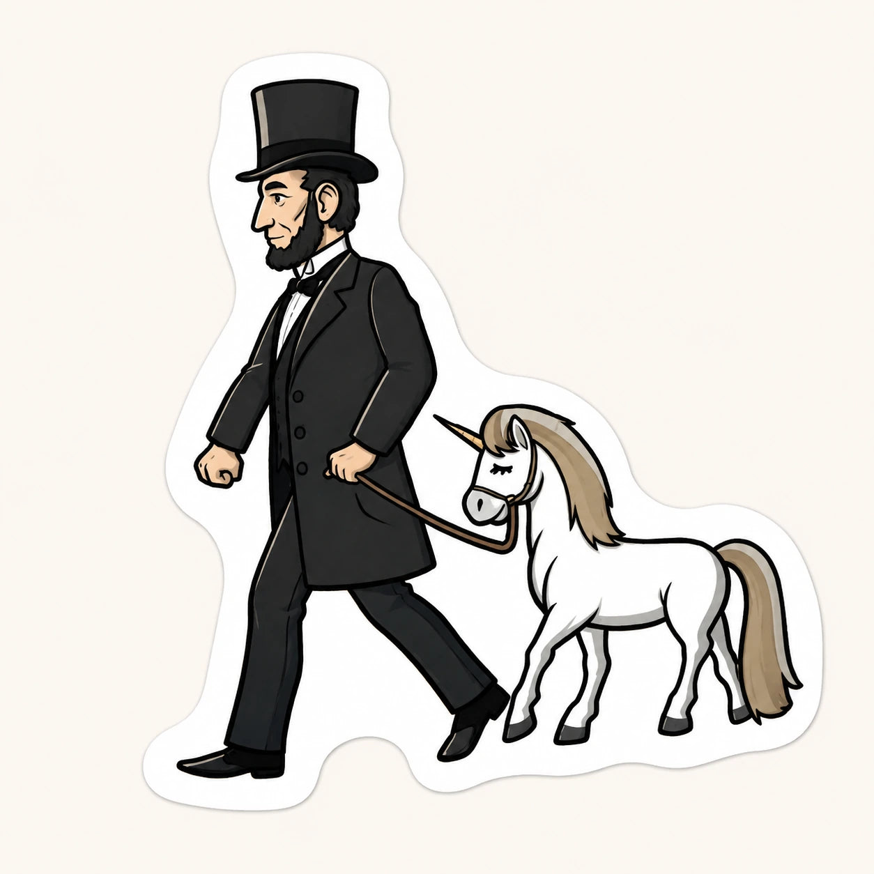 Lincoln Unicorn Sticker