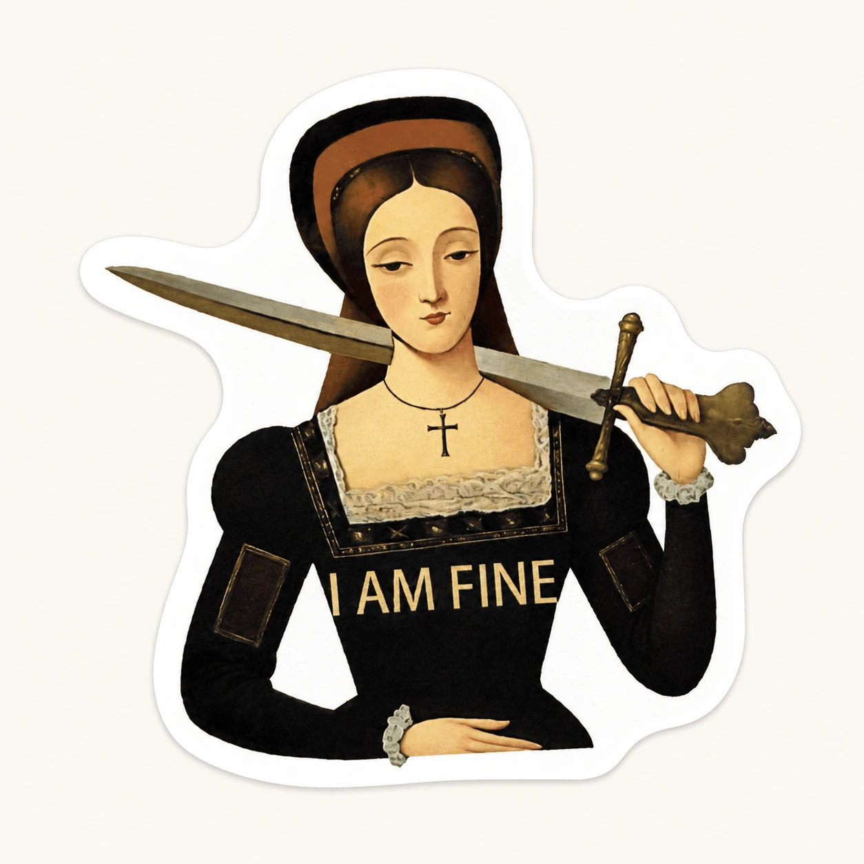 I Am Fine Sword Woman Sticker