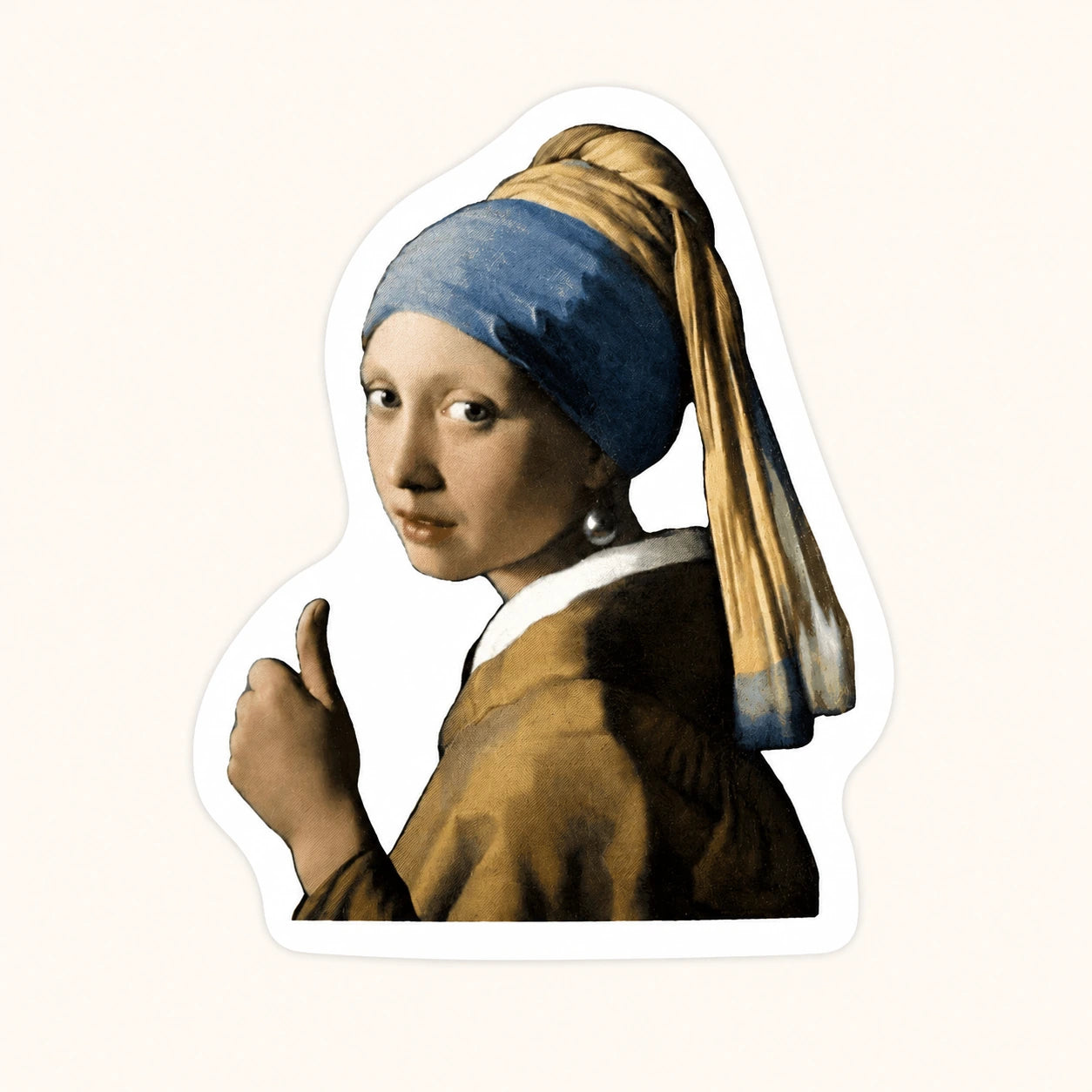 Girl With Thumbs Up Sticker