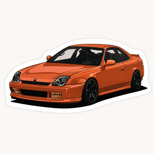 Orange Honda Prelude Sticker