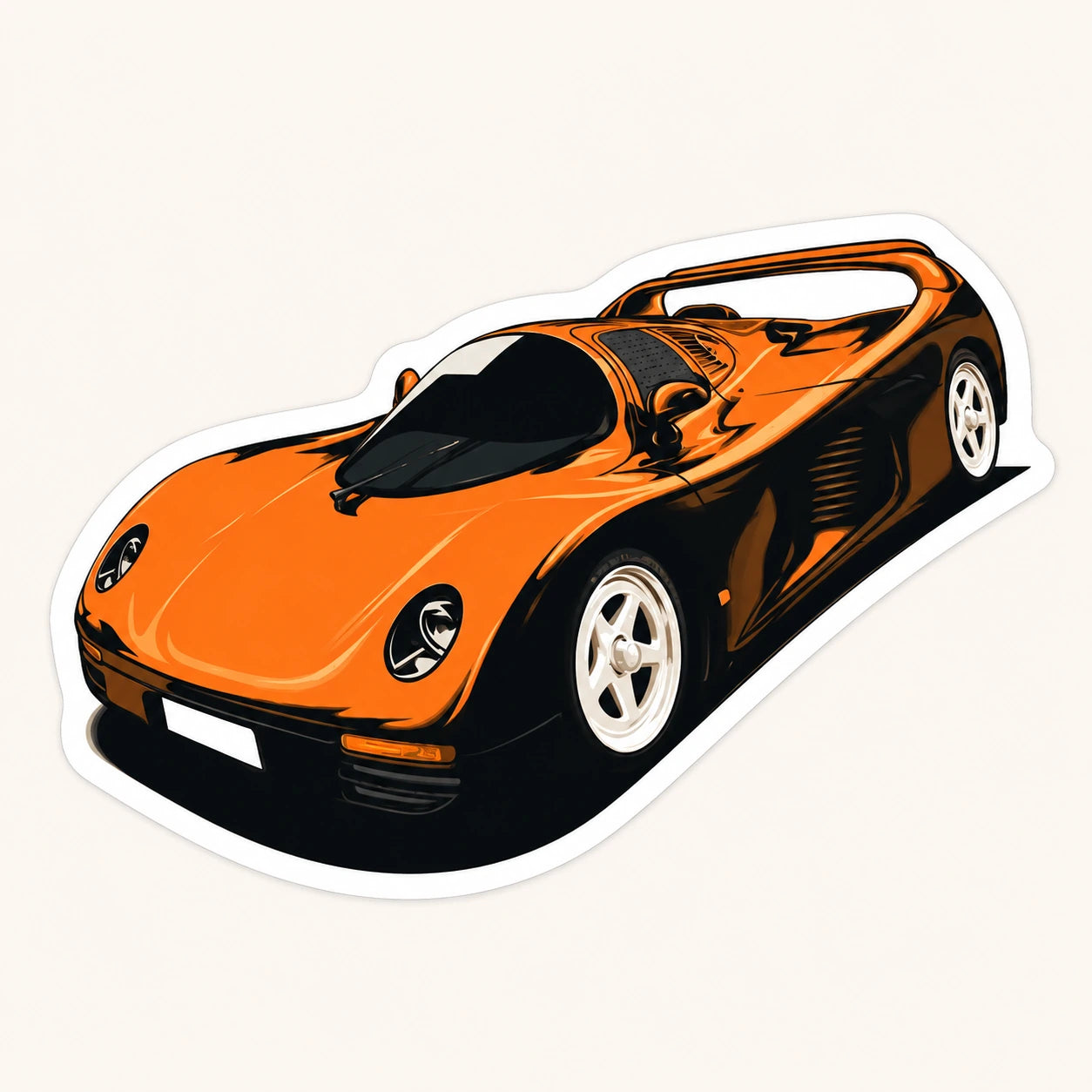 Orange Dauer 962 Le Mans Sticker