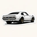 White Custom Car Sticker