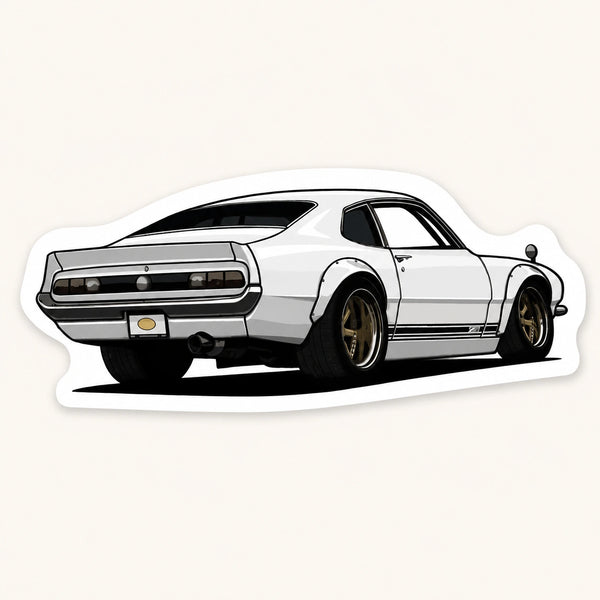 White Custom Car Sticker