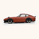 Datsun 240Z Terracotta Widebody Sticker