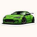 Green Widebody Car Sticker