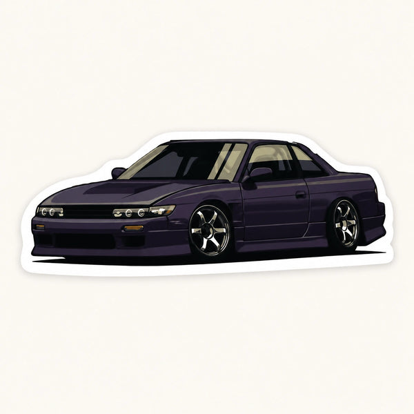 Dark Purple Nissan Silvia S13 Coupe Sticker