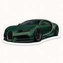 Green Bugatti Chiron Sticker
