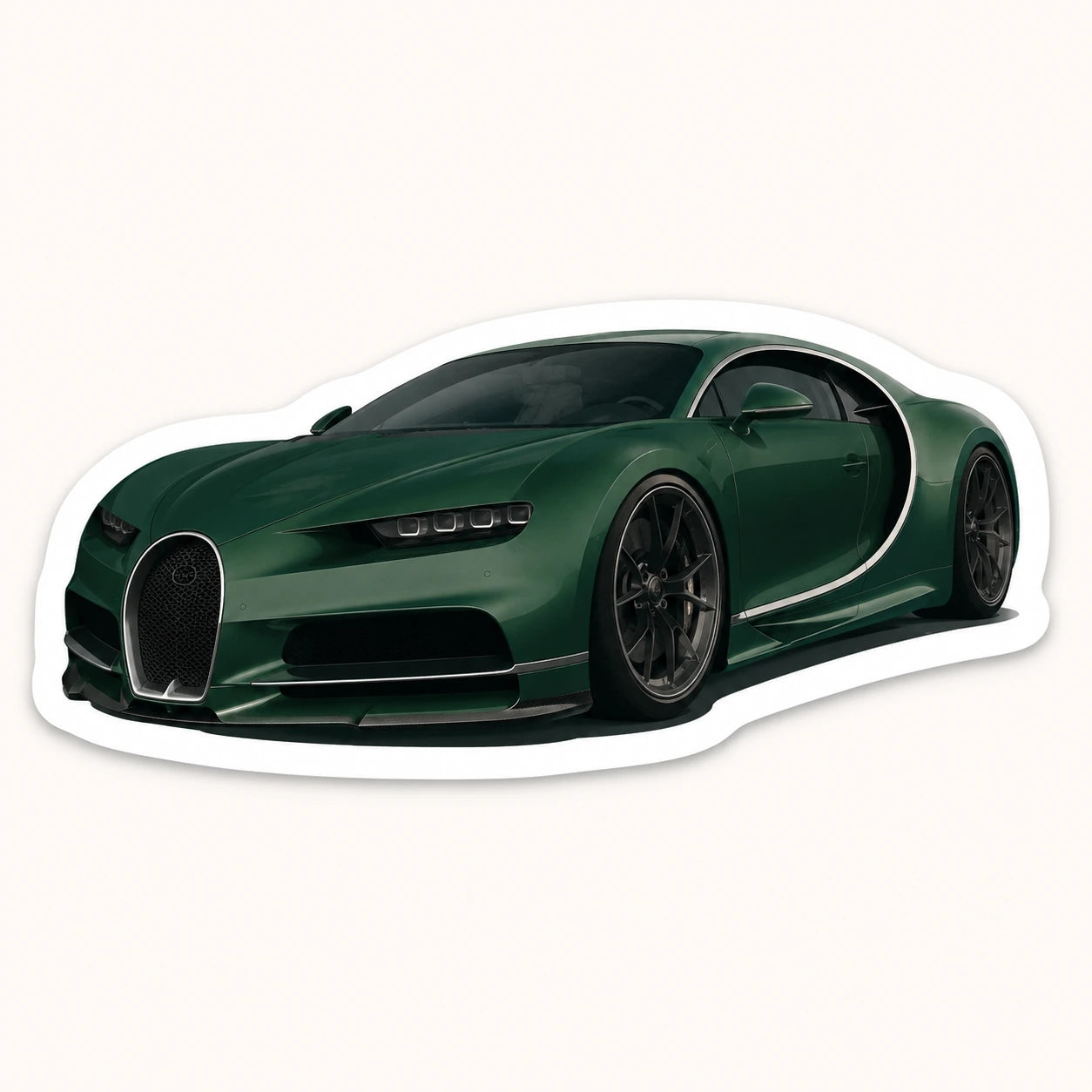Green Bugatti Chiron Sticker