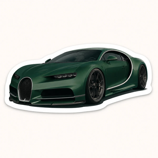 Green Bugatti Chiron Sticker