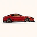 Red Supra Car Sticker