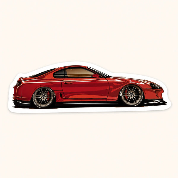 Red Supra Car Sticker