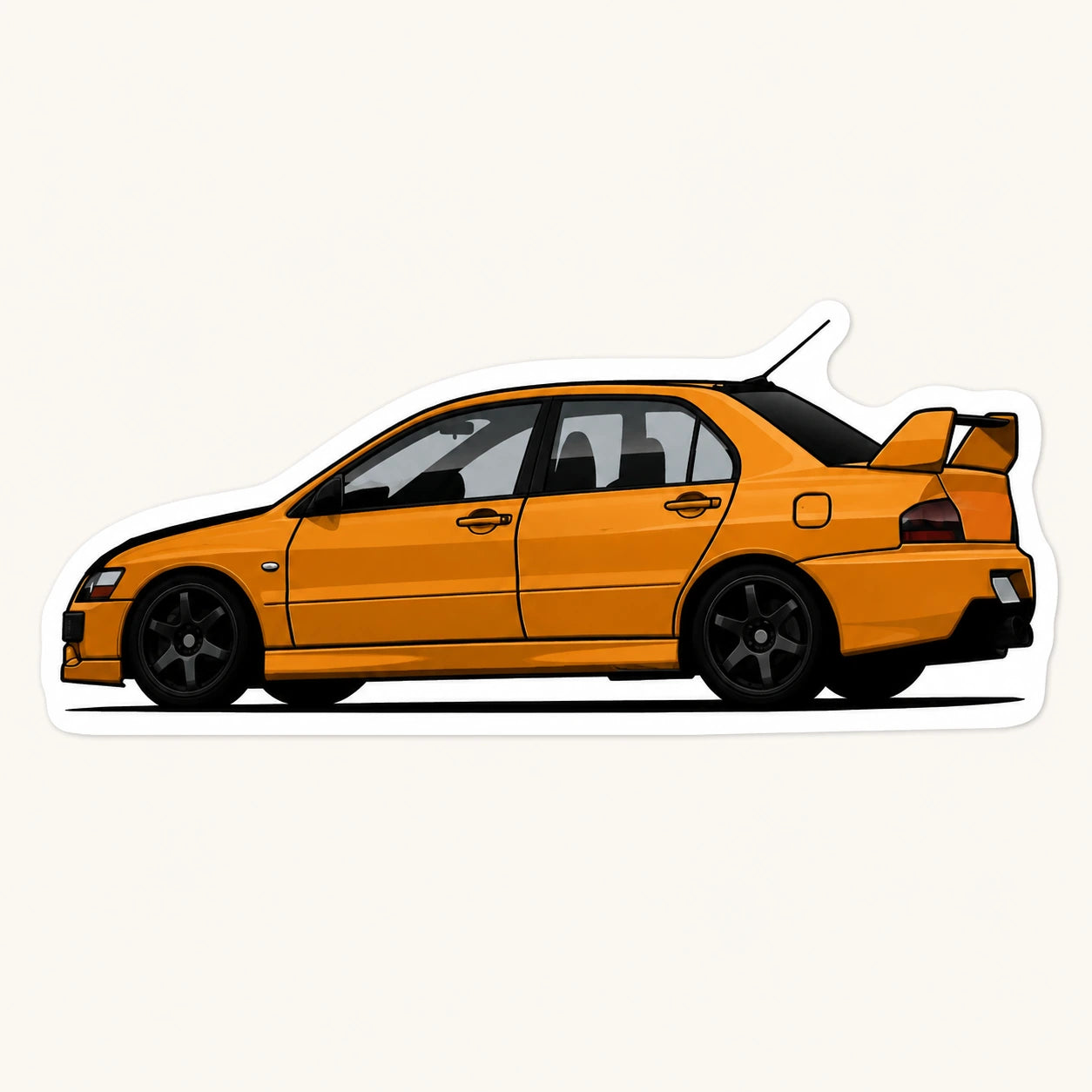 Orange Lancer Evo Sticker