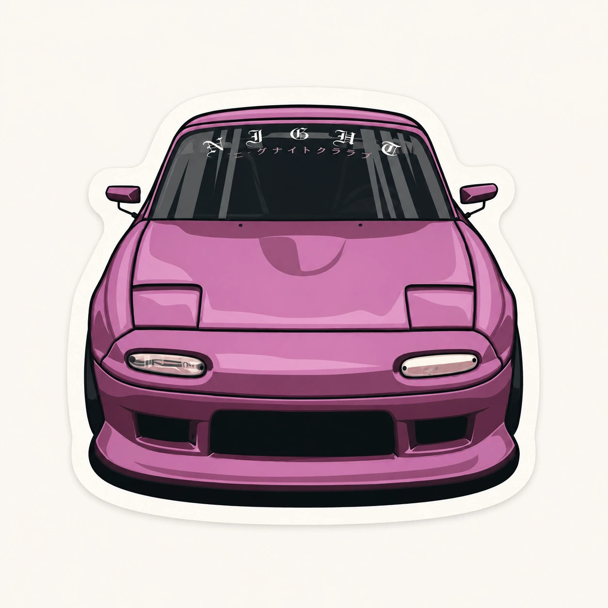 Pink Miata Car Sticker