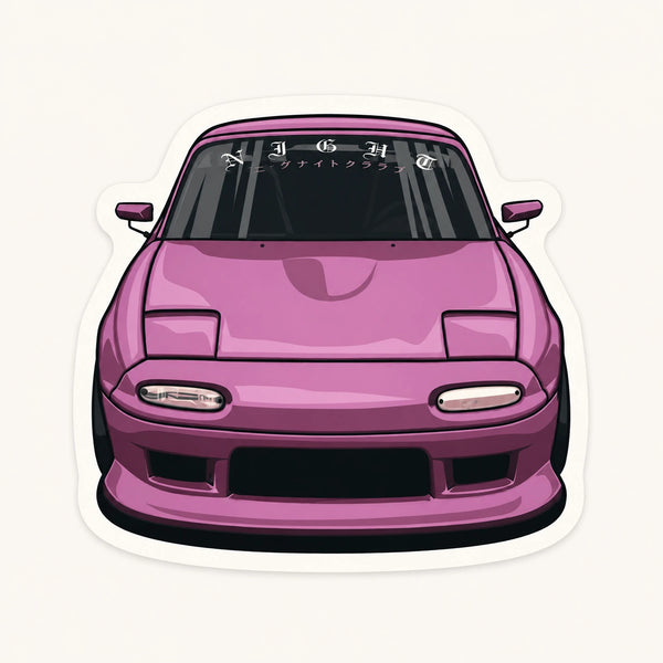 Pink Miata Car Sticker