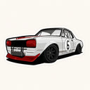 Classic JDM Racing Car Sticker