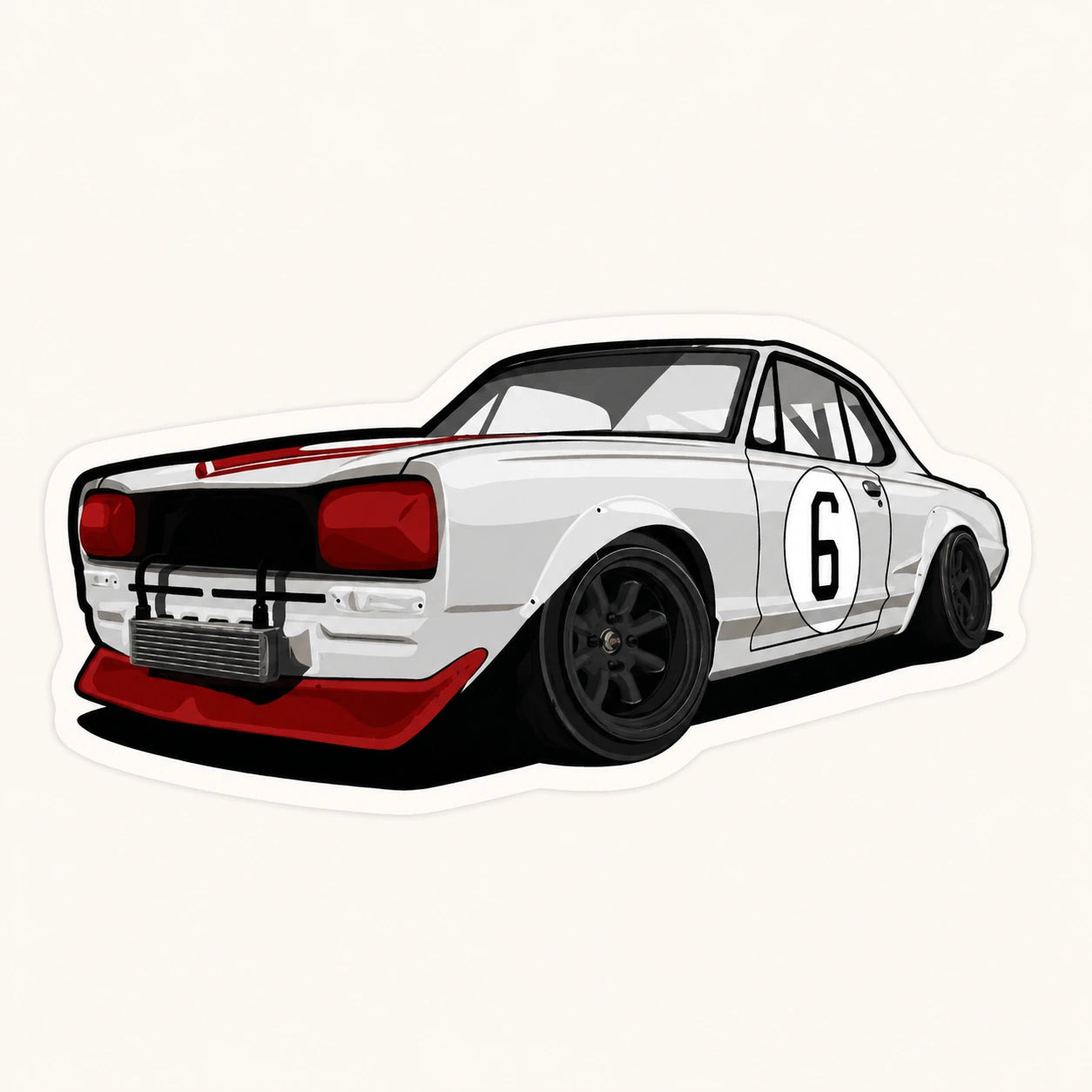 Classic JDM Racing Car Sticker