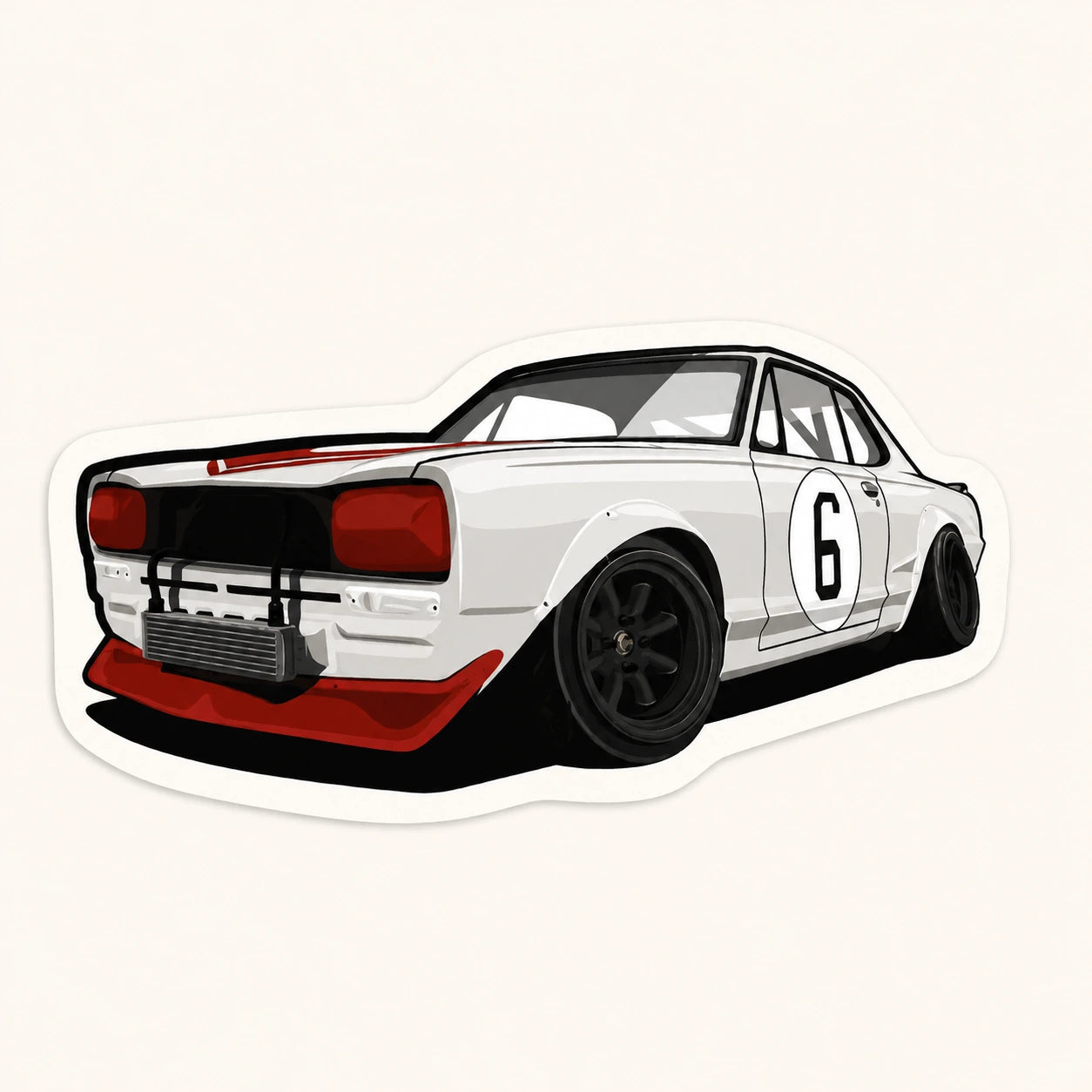 Classic JDM Race Car Sticker