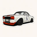 JDM Race Car Sticker