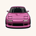 Pink Miata Night Sticker