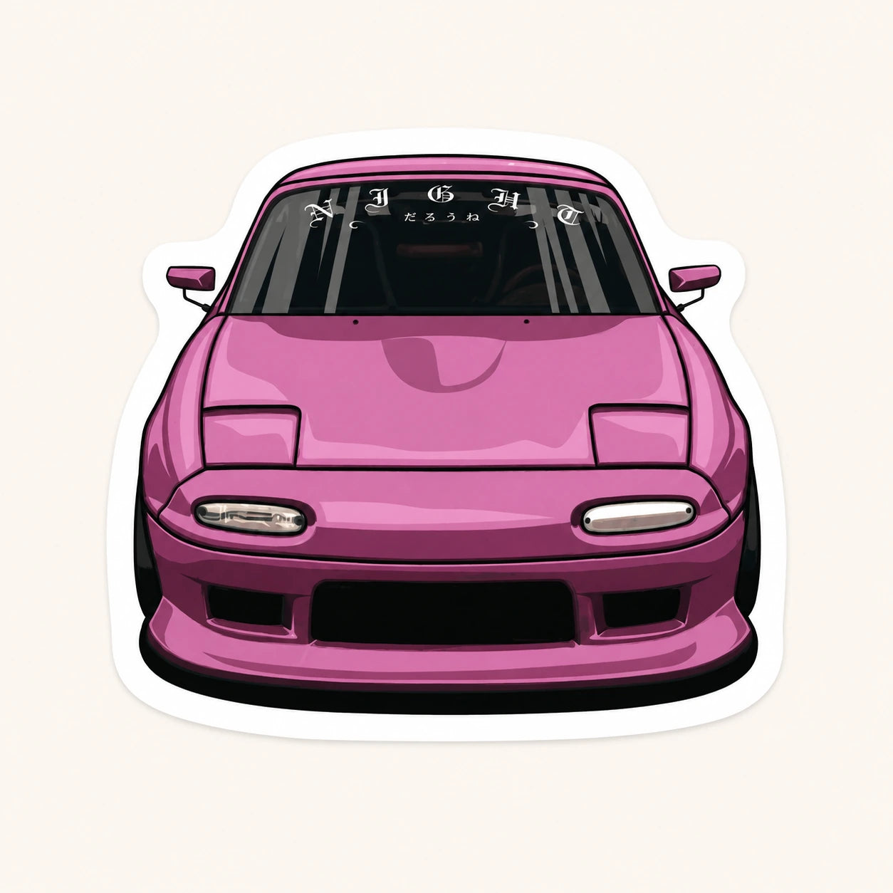 Pink Miata Night Sticker