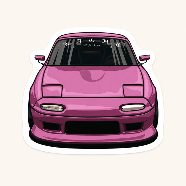 Pink Miata Night Sticker