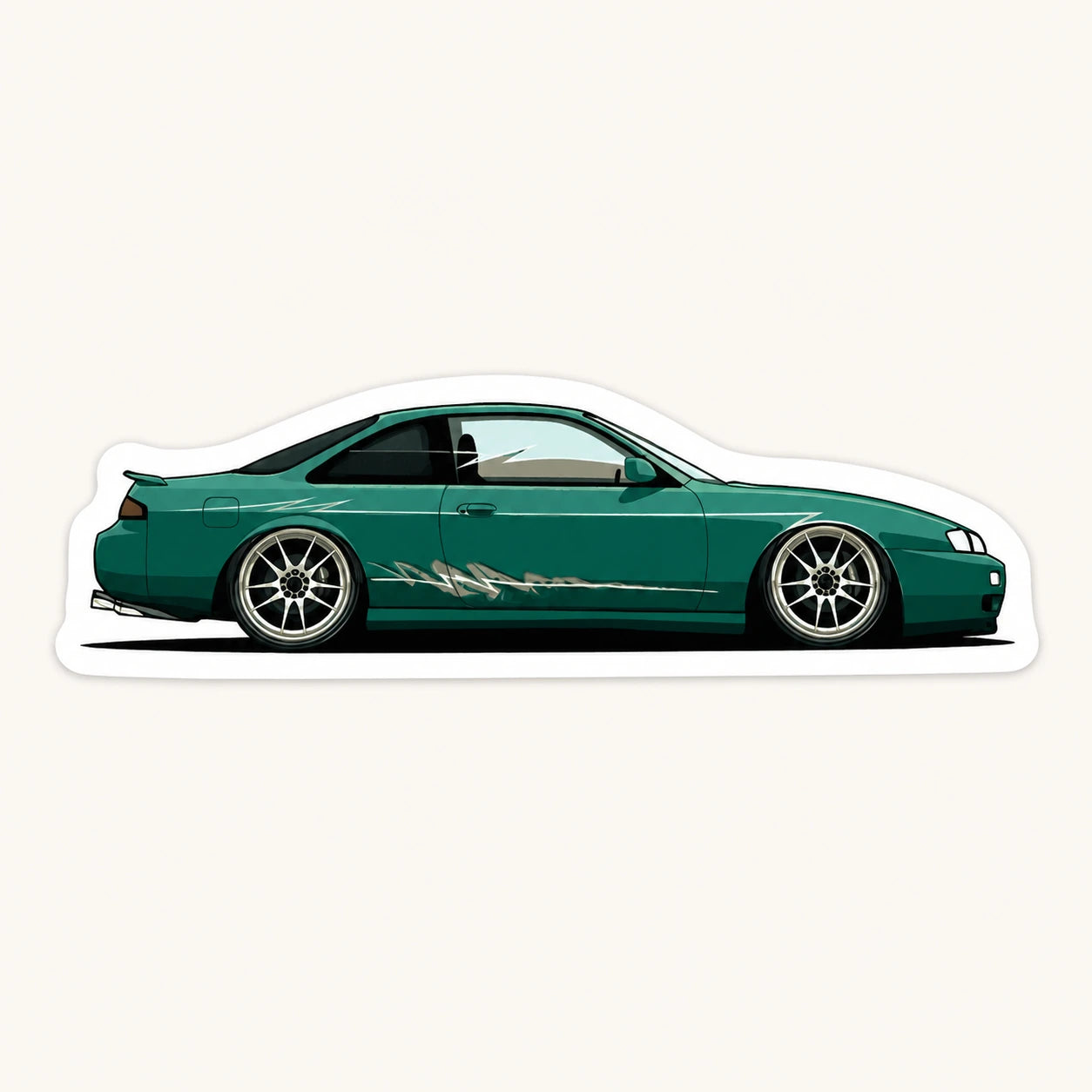Green JDM Car Sticker