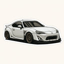 White Custom GT86 Sticker