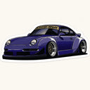 RWB Porsche Car Sticker