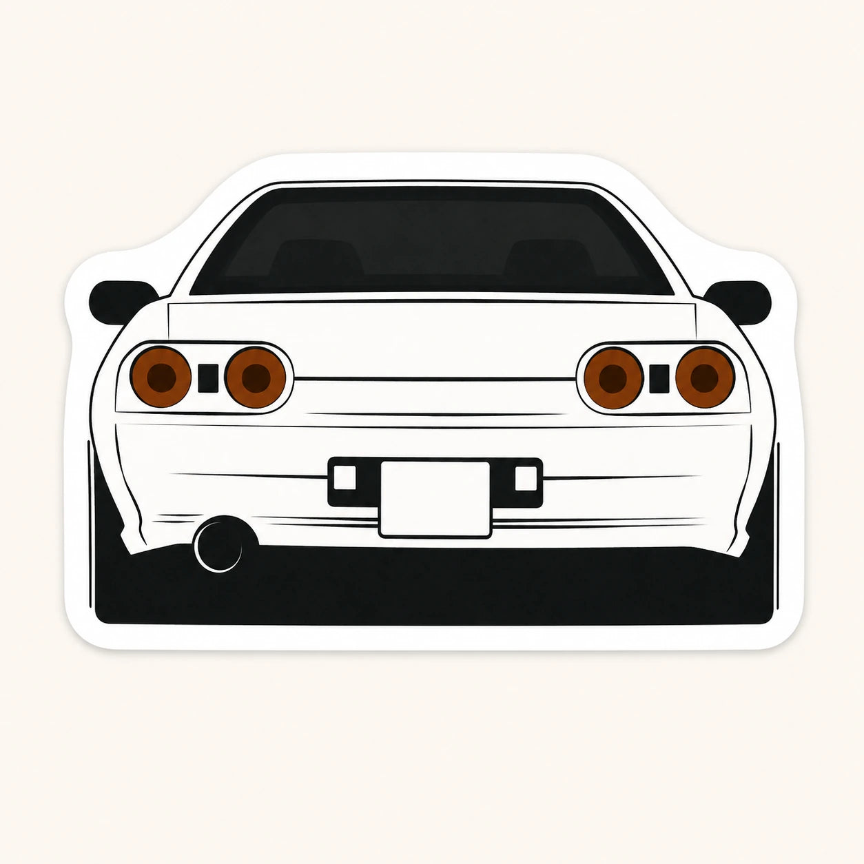 White R34 Skyline Sticker