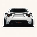 Sports Car Rear Sticker