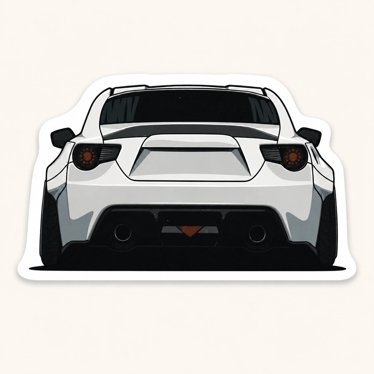 Sports Car Rear Sticker