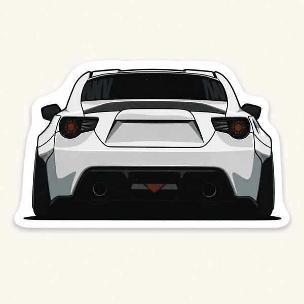 Sports Car Rear Sticker