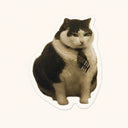 Business Cat Tie Sticker