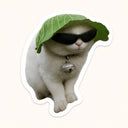 Cabbage Cat Sunglasses Sticker