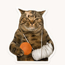 Injured Cat Sticker