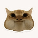 Puffed Cheek Cat Sticker