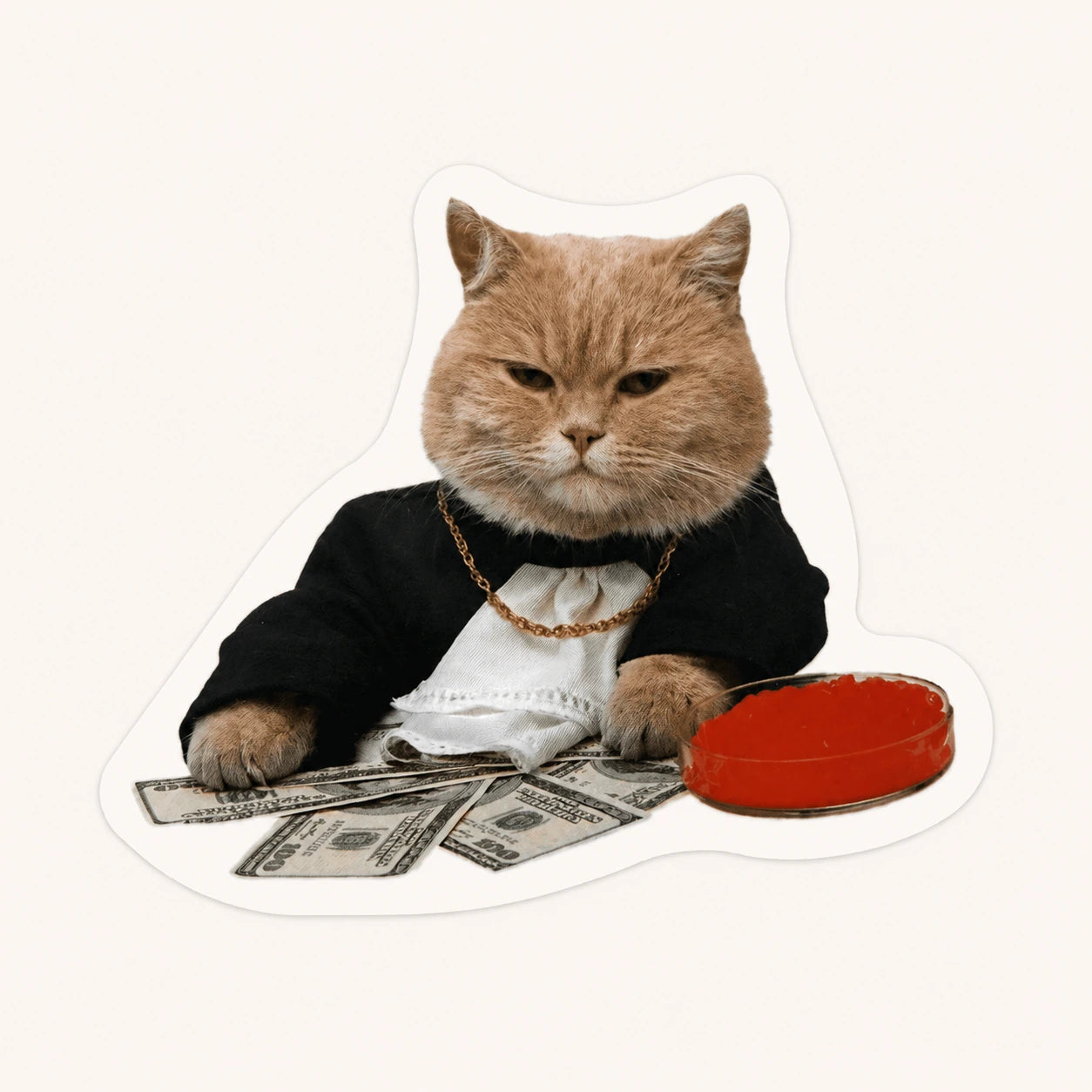 Boss Cat Money Sticker